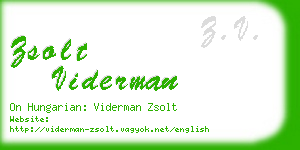 zsolt viderman business card